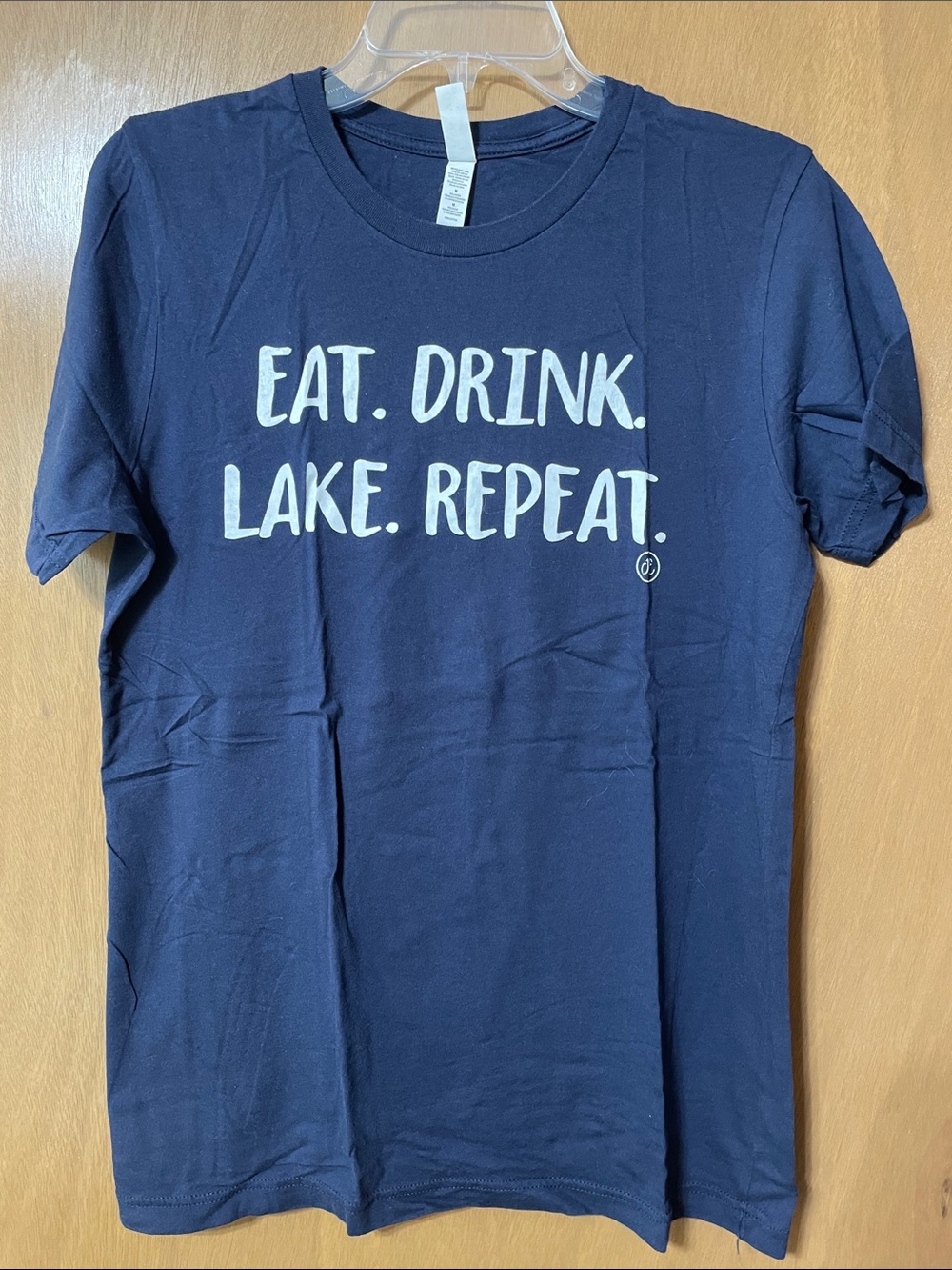 Bella Canvas Navy Short-Sleeve 'EAT. DRINK. LAKE. REPEAT.' Graphic Tee